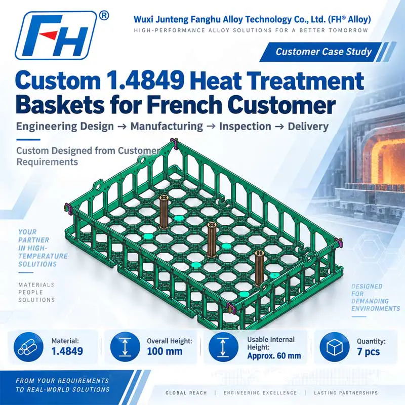 Custom na 1.4849 Heat Treatment Basket para sa French Customer