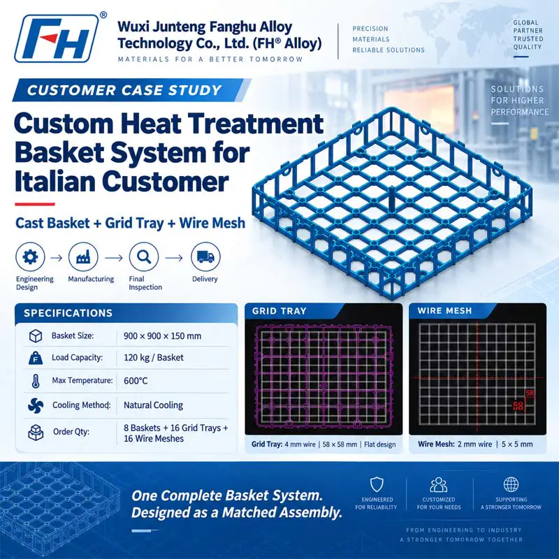 Custom Heat Treatment Basket System para sa Italian Customer | FH® Alloy